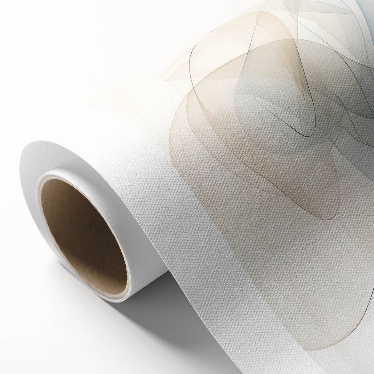 Minimalist Abstract Wall Art - Soft Flowing Lines in Neutral Tones