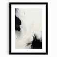 Minimalist Abstract Art - Black and White Flowing Modern Design