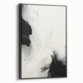 Minimalist Abstract Art - Black and White Flowing Modern Design