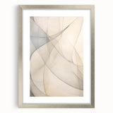 Minimalist Abstract Wall Art - Soft Curves in Neutral Beige and Gray