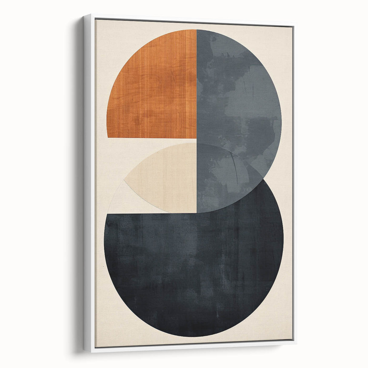 Geometric Minimalist Wall Art - Bold Circle Design in Neutral Tones