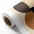 Geometric Minimalist Wall Art - Dual Circle Design in Earth Tones