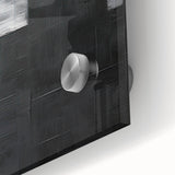 Geometric Minimalist Wall Art - Textured Black and Gray Abstract Design