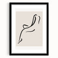 Minimalist Line Art Wall Print - Elegant Abstract Figure in Black