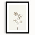 Minimalist Wall Art – Delicate Botanical Flower Sketch for Modern Decor