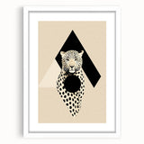 Abstract Minimalist Art: Modern Leopard Geometric Minimalist Wall Art Print