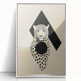 Abstract Minimalist Art: Modern Leopard Geometric Minimalist Wall Art Print