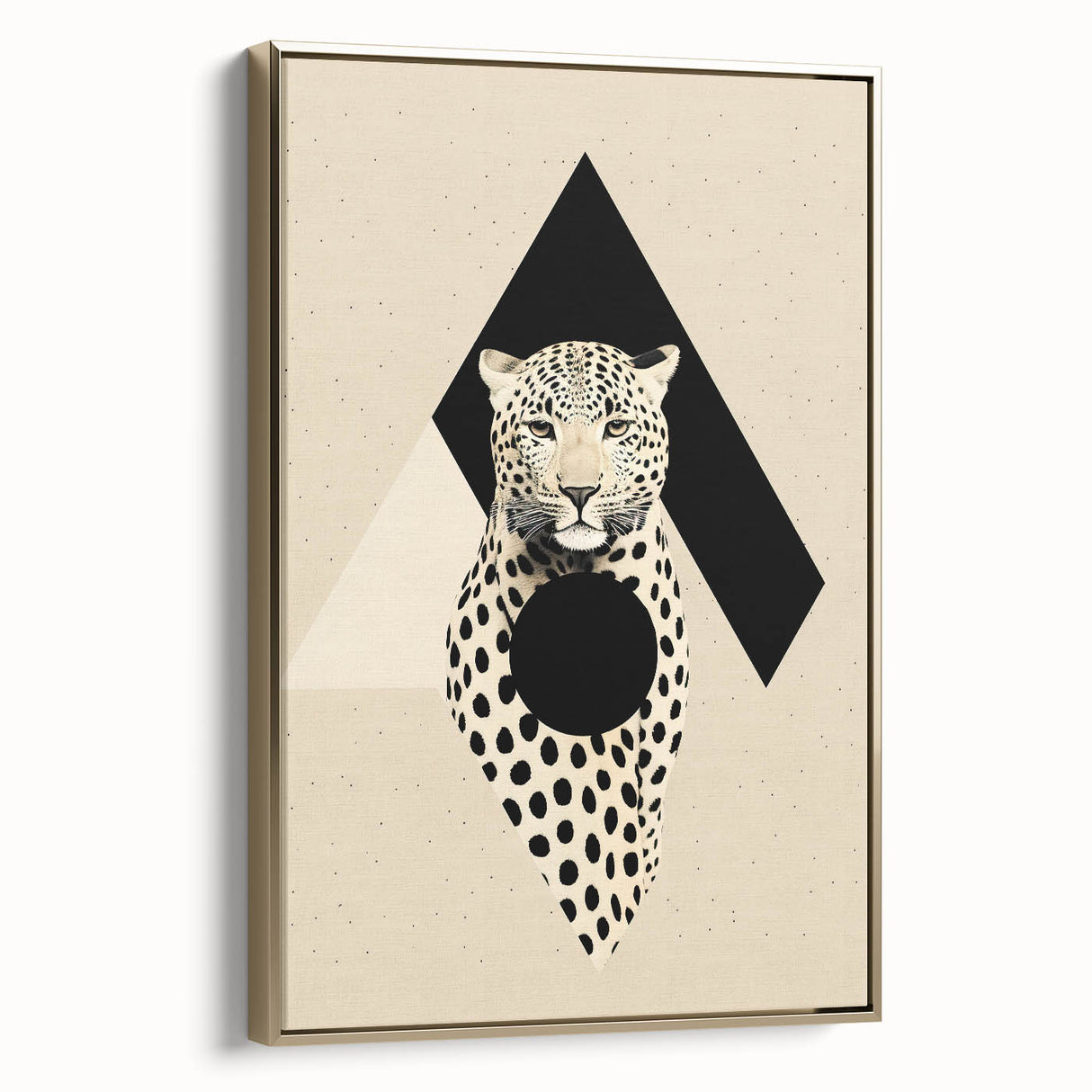 Abstract Minimalist Art: Modern Leopard Geometric Minimalist Wall Art Print