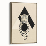 Abstract Minimalist Art: Modern Leopard Geometric Minimalist Wall Art Print