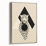 Abstract Minimalist Art: Modern Leopard Geometric Minimalist Wall Art Print