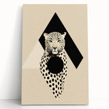 Abstract Minimalist Art: Modern Leopard Geometric Minimalist Wall Art Print