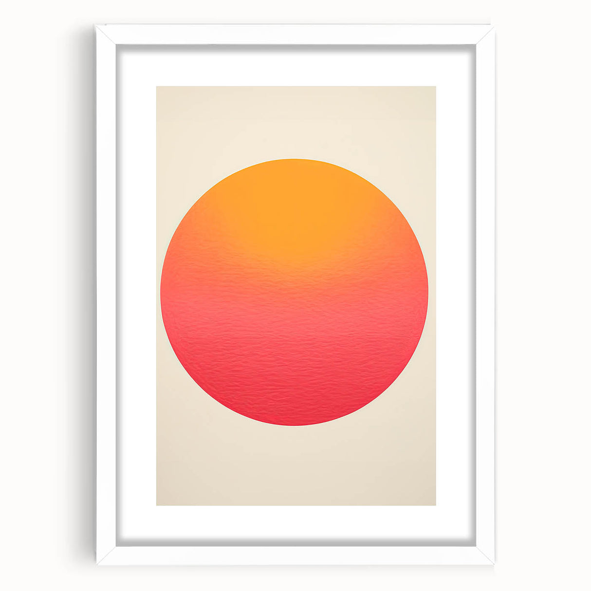 Minimalist Wall Art: Vibrant Gradient Circle in Sunset Glow