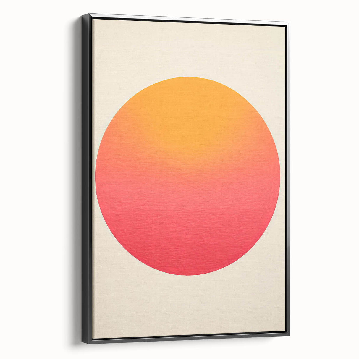 Minimalist Wall Art: Vibrant Gradient Circle in Sunset Glow
