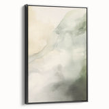 Minimalist Abstract Art: Soft Neutral Tones with Flowing Organic Shapes