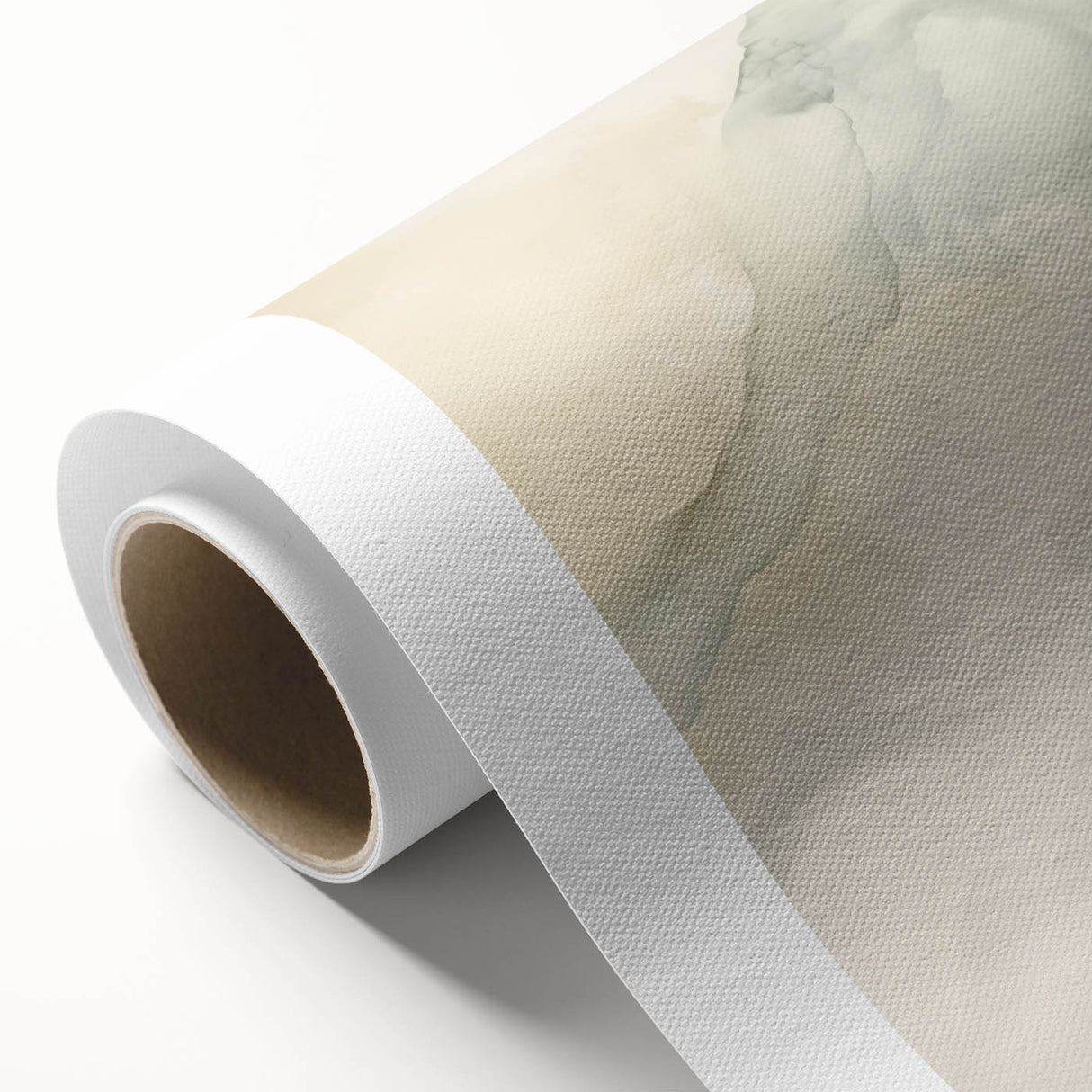 Minimalist Abstract Art: Soft Neutral Tones with Flowing Organic Shapes