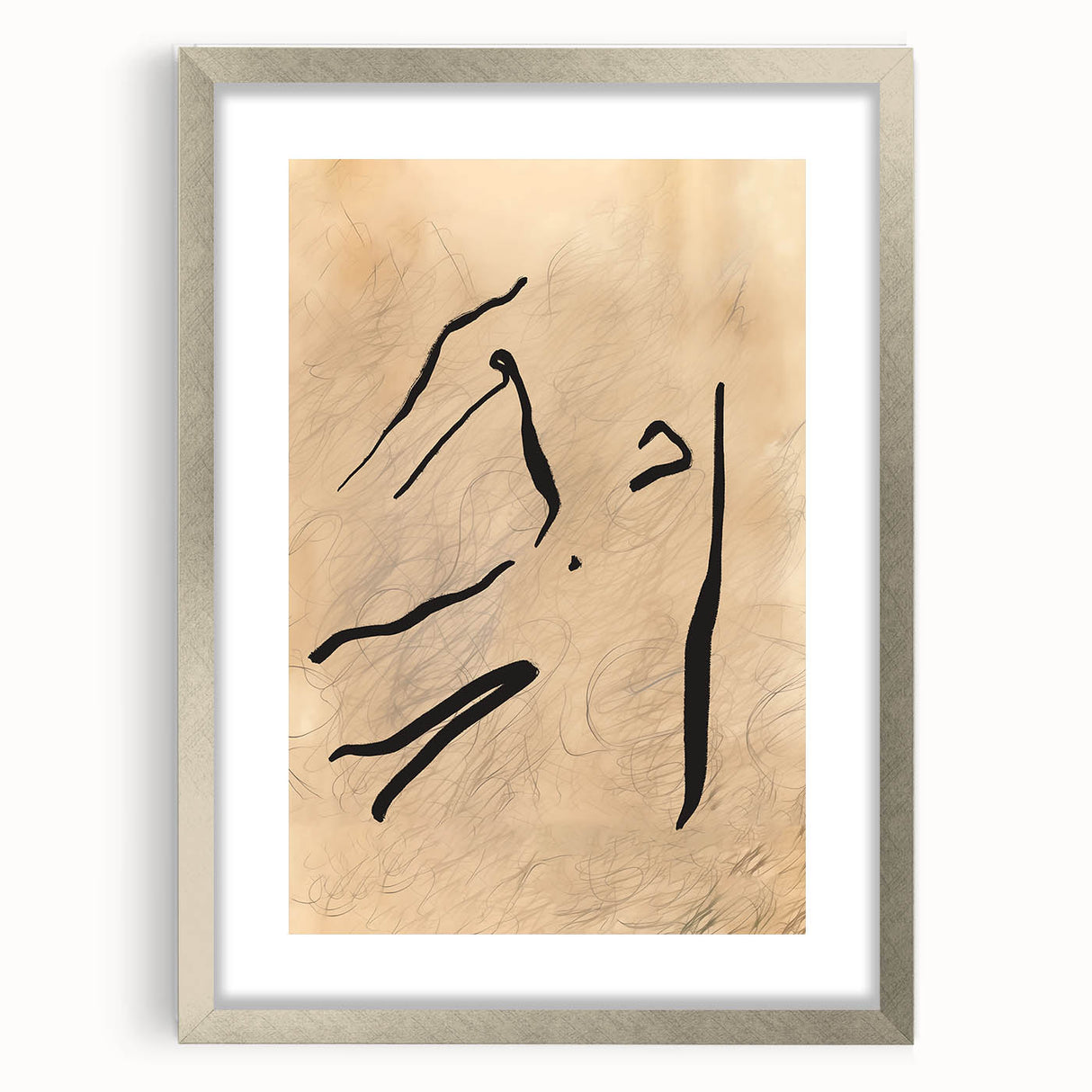 Minimalist Abstract Line Art: Organic Flowing Lines on Neutral Background