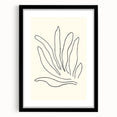 Minimalist Botanical Line Art: Elegant Abstract Leaf Design