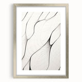 Minimalist Abstract Line Art: Flowing Organic Patterns in Black and White