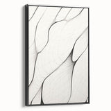 Minimalist Abstract Line Art: Flowing Organic Patterns in Black and White