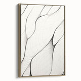 Minimalist Abstract Line Art: Flowing Organic Patterns in Black and White