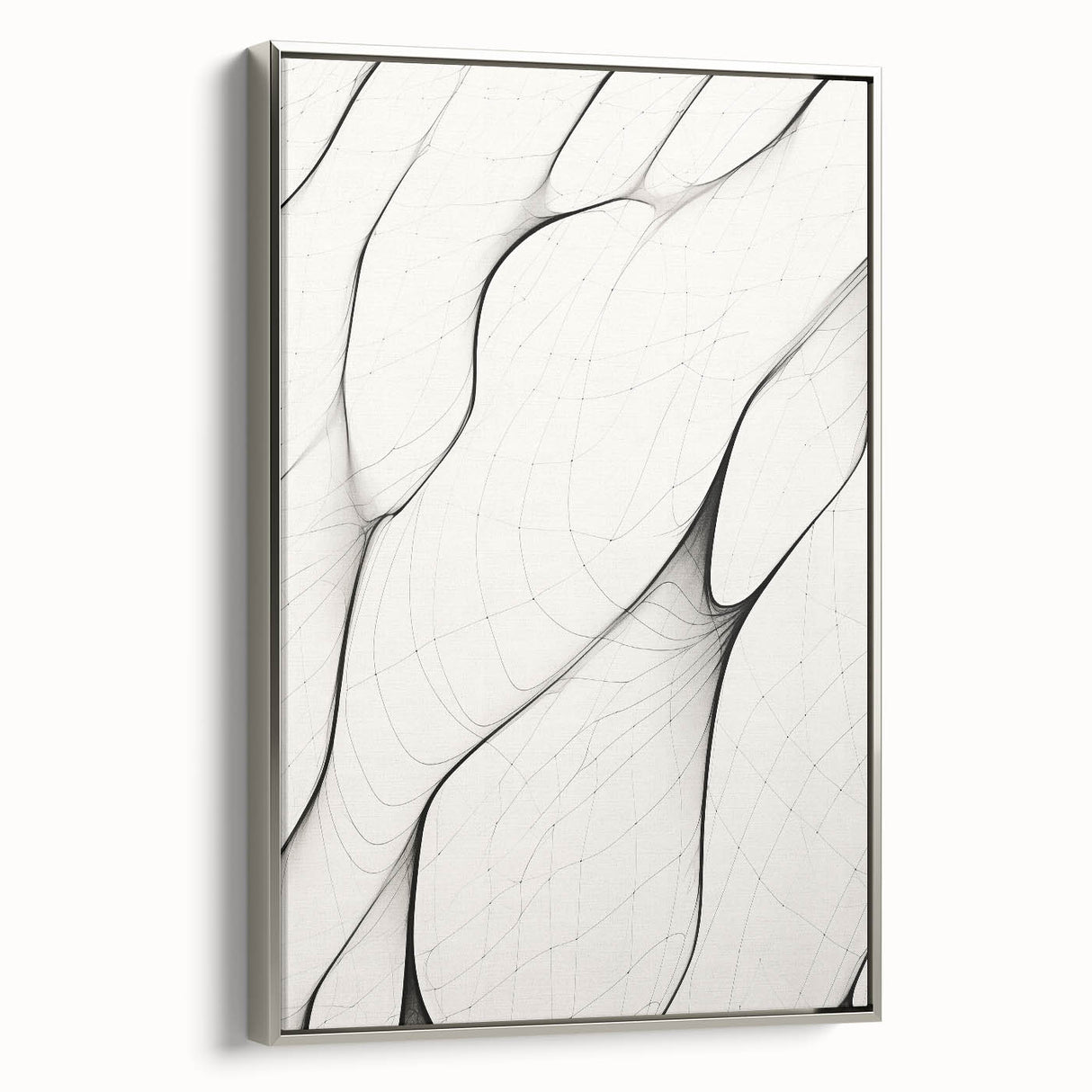 Minimalist Abstract Line Art: Flowing Organic Patterns in Black and White