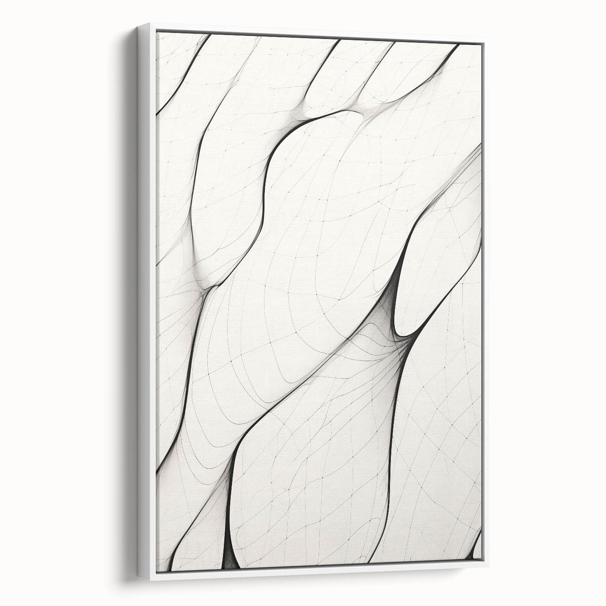 Minimalist Abstract Line Art: Flowing Organic Patterns in Black and White