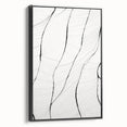 Minimalist Abstract Line Art: Delicate Organic Patterns in Black and White