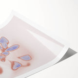 Abstract Floral Nature-Inspired Gradient Art with Soft Blue Petals