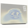 Abstract Blue Gradient Wall Art with Subtle Grainy Textured Hues