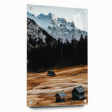 Alpine Serenity - Rustic Mountain Cabin Art