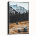 Alpine Serenity - Rustic Mountain Cabin Art