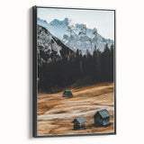 Alpine Serenity - Rustic Mountain Cabin Art