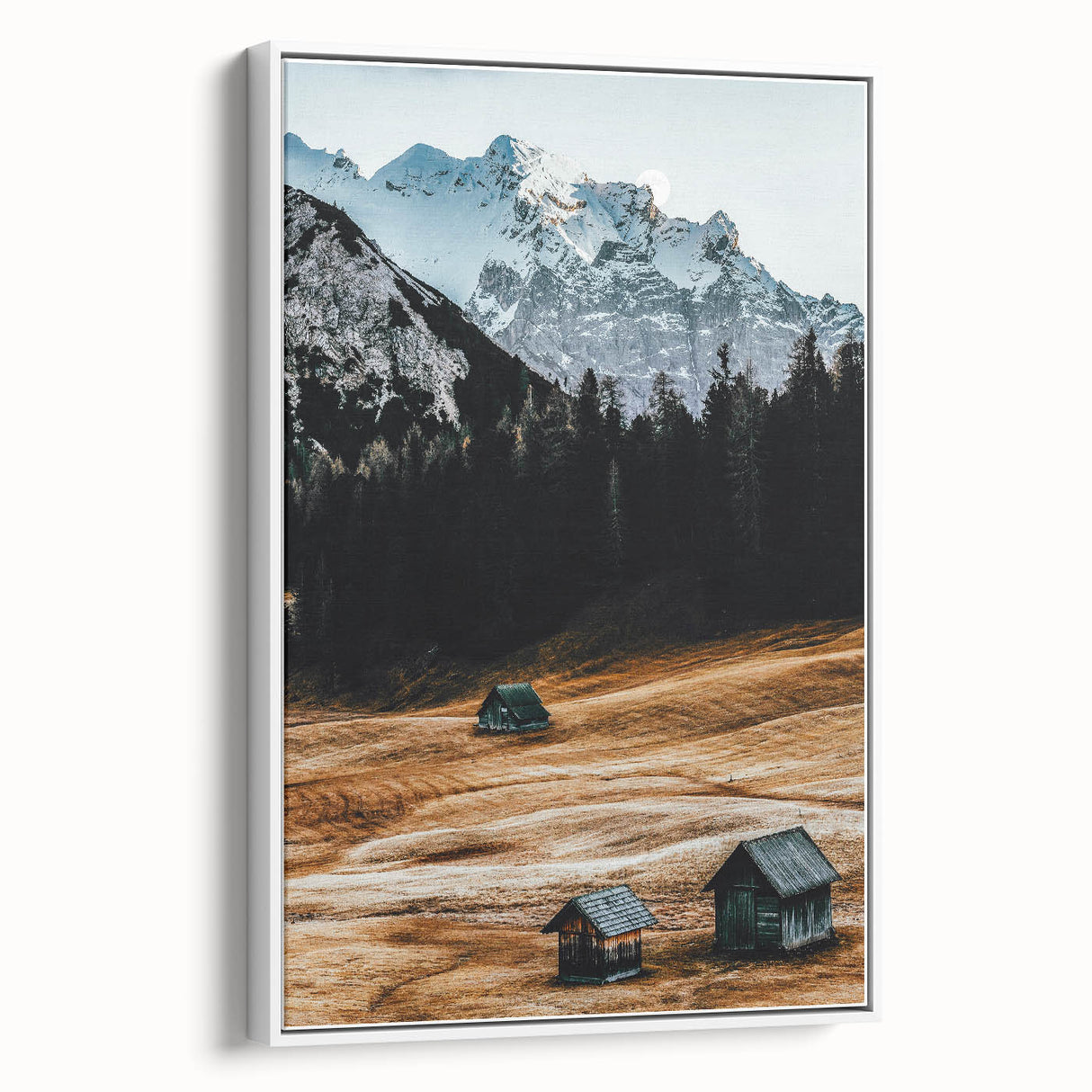 Alpine Serenity - Rustic Mountain Cabin Art