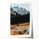 Alpine Serenity - Rustic Mountain Cabin Art