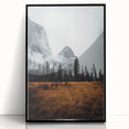 Misty Mountain Solitude - Rustic Nature Scene Art