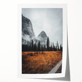 Misty Mountain Solitude - Rustic Nature Scene Art