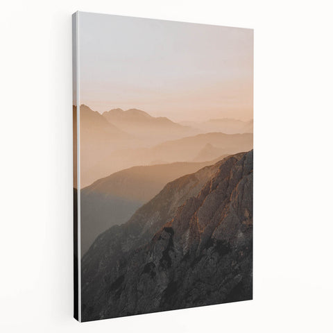 Sunset Mountain Majesty - Rustic Landscape Art