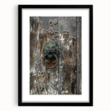 Weathered Lion Door Knocker Wall Art – Rustic Elegance Decor
