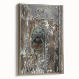 Weathered Lion Door Knocker Wall Art – Rustic Elegance Decor