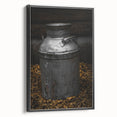 Antique Metal Milk Jug - Rustic Farmhouse Wall Art