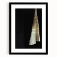 Traditional Broom Pair - Rustic Household Wall Art