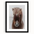 Winter Horse Portrait - Rustic Farmhouse Animal Art