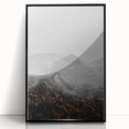 Rustic Wall Art - Mountain Range in Autumn Farmhouse Decor for Homes