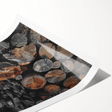 Rustic Wall Art - Stacked Logs Farmhouse Decor for Cozy Rustic Homes