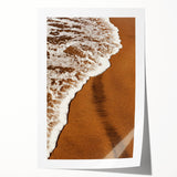 Golden Sands and Sea Foam - Coastal Rustic Art Print
