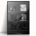 Rustic Wall Art: Black & White Wooden Lattice – Farmhouse Decor Print"