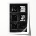 Rustic Wall Art: Black & White Wooden Lattice – Farmhouse Decor Print"