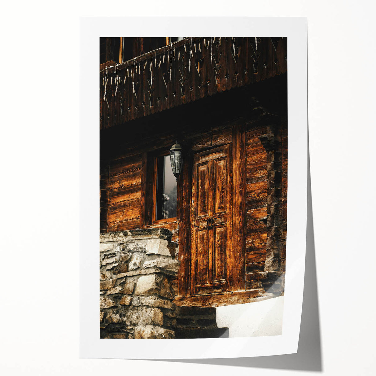Rustic Cabin Door Wall Art – Cozy Farmhouse Decor for Nature-Inspired Homes