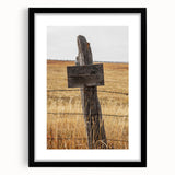 Rustic Wooden Fence Post Wall Art – Farmhouse Landscape for Country Decor