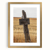 Rustic Wooden Fence Post Wall Art – Farmhouse Landscape for Country Decor